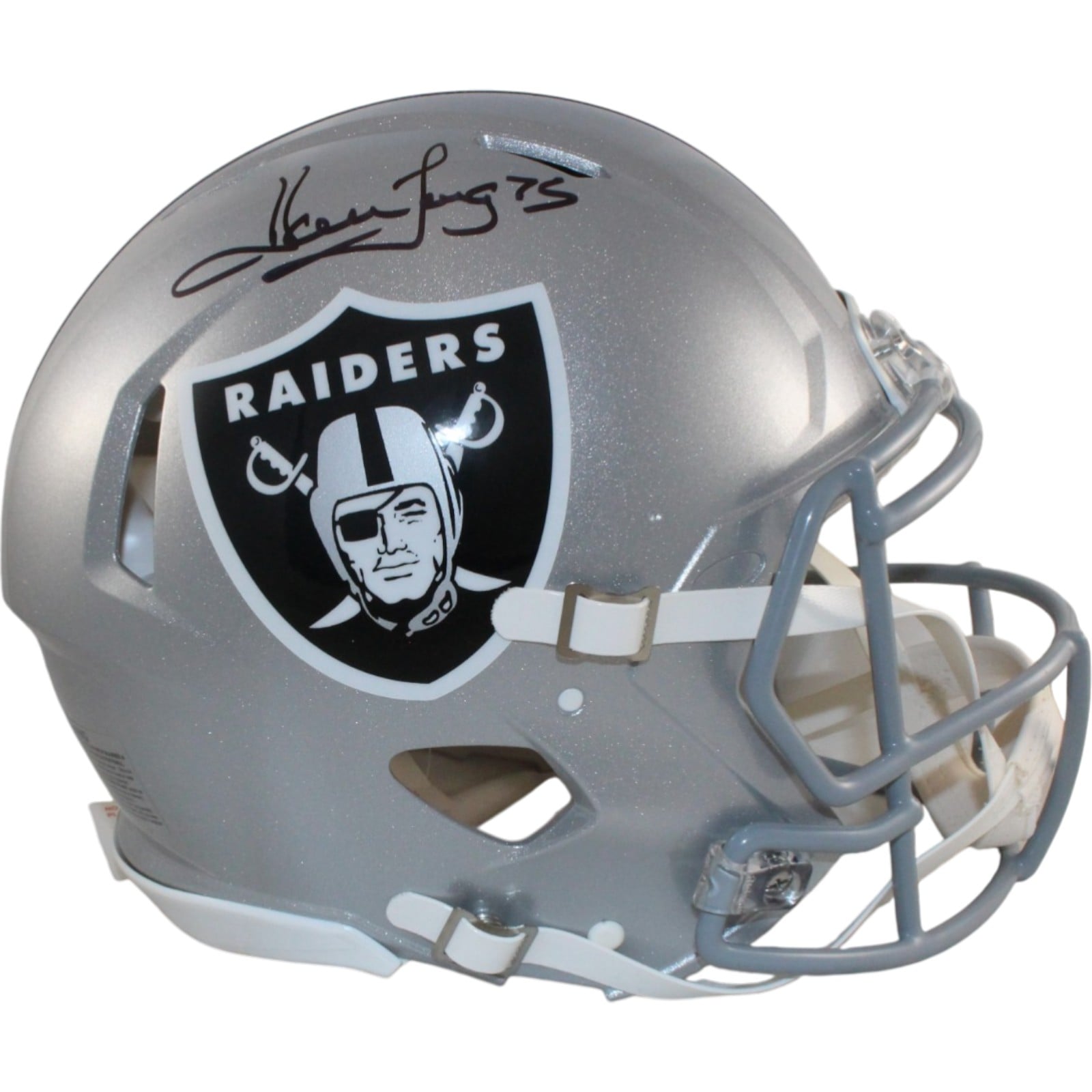 Howie Long Signed Las Vegas Raiders Authentic Helmet – Beckett Witness Authenticated-Powers Sports Memorabilia