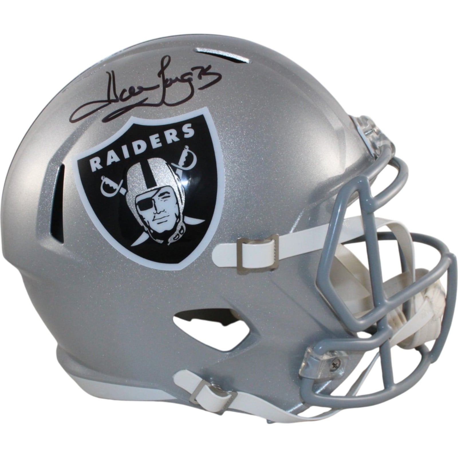 Howie Long Signed Las Vegas Raiders Full-Size Helmet – Beckett Witness Authenticated-Powers Sports Memorabilia