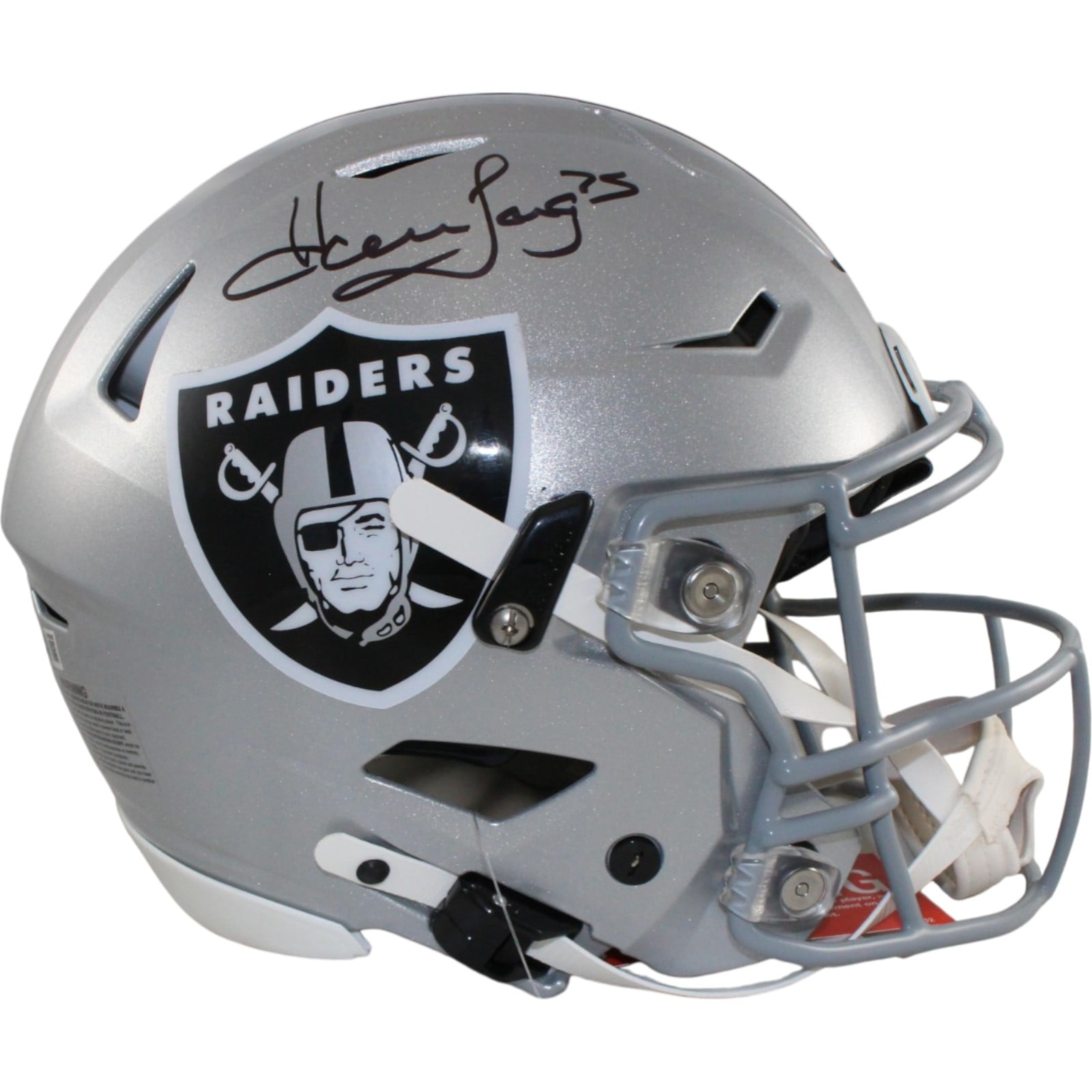 Howie Long Signed Las Vegas Raiders SpeedFlex Helmet – Beckett Witness Authenticated-Powers Sports Memorabilia