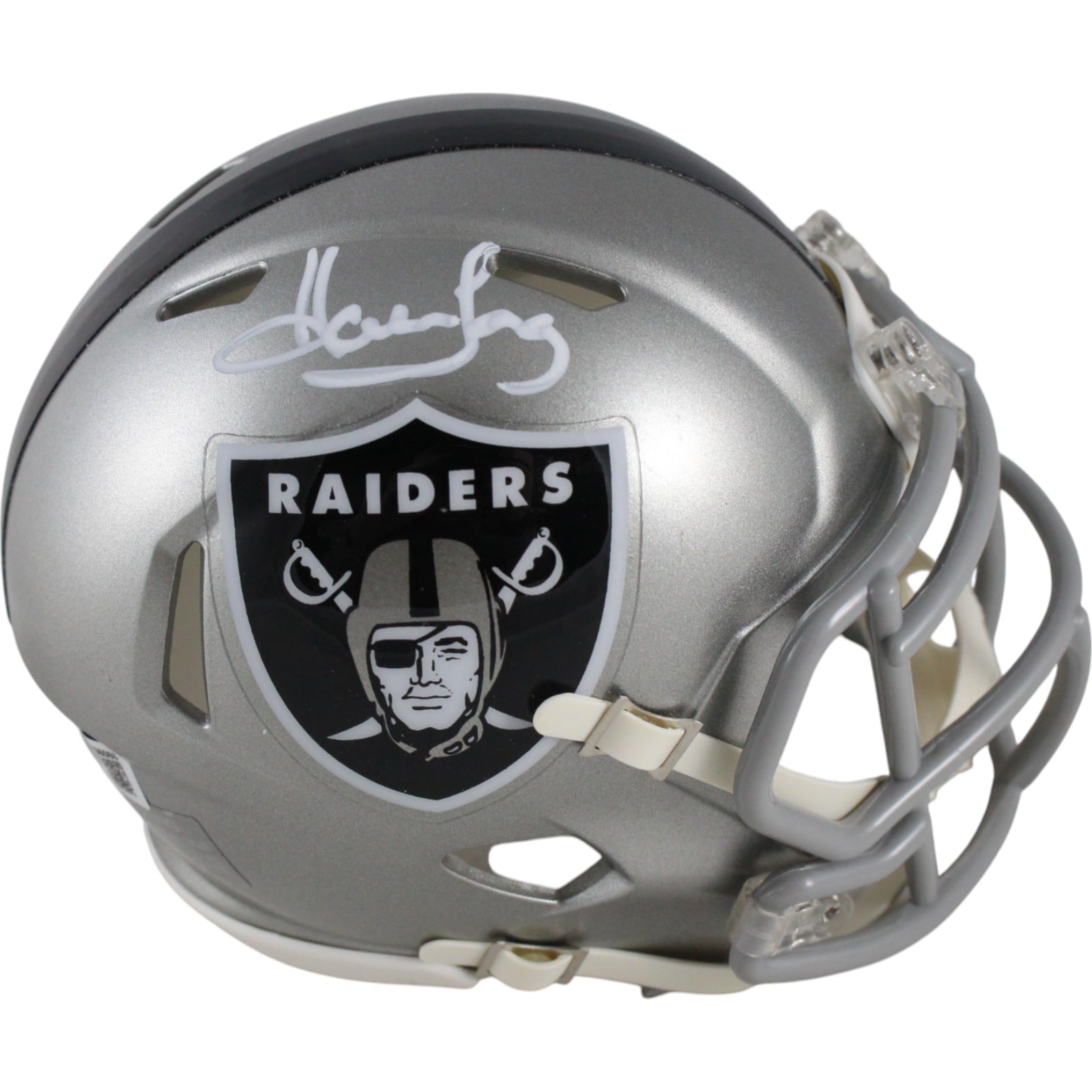 Howie Long Signed Las Vegas Raiders Flash Mini Helmet – Beckett Authenticated-Powers Sports Memorabilia