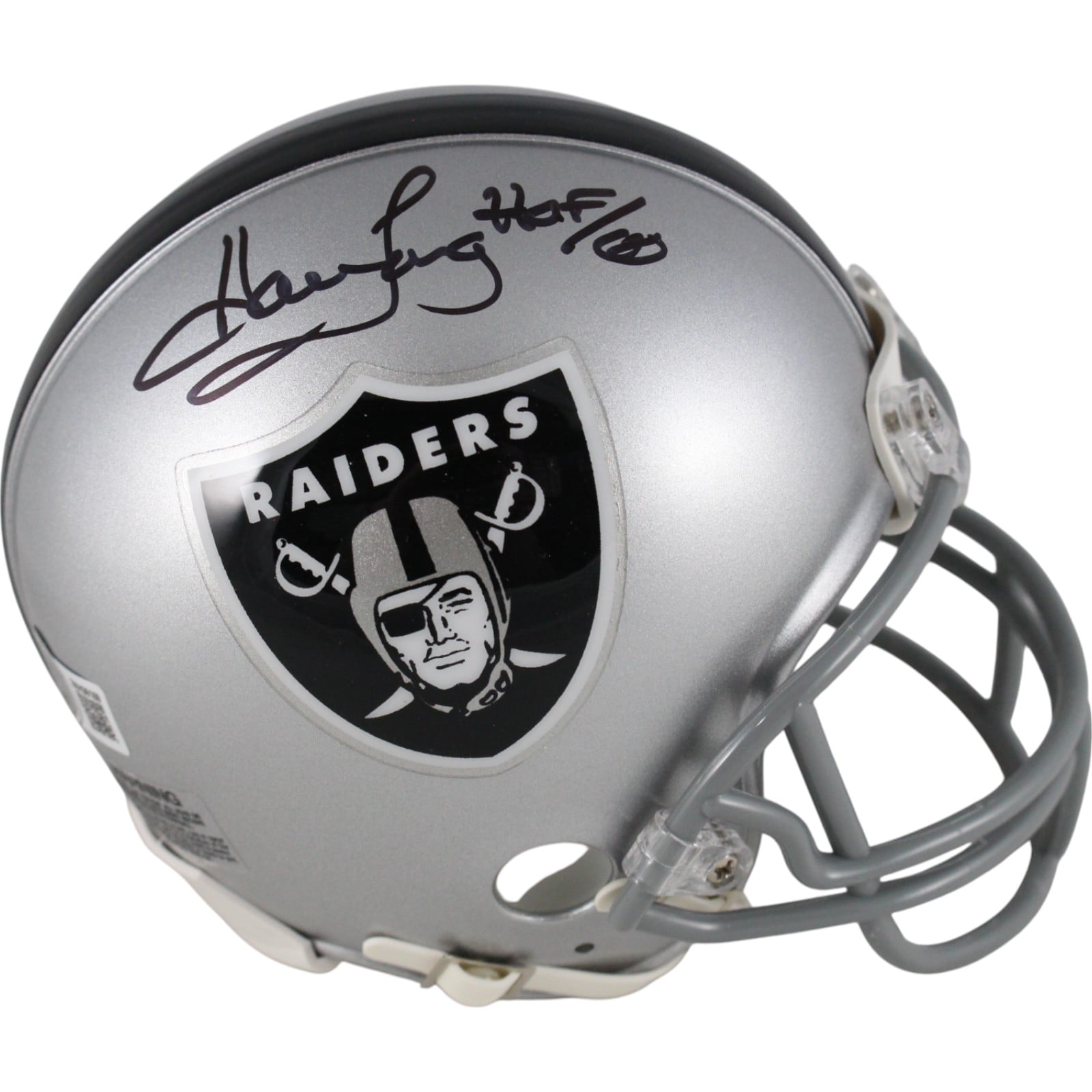 Howie Long Signed Oakland Raiders VSR4 Mini Helmet HOF – Beckett Authenticated-Powers Sports Memorabilia
