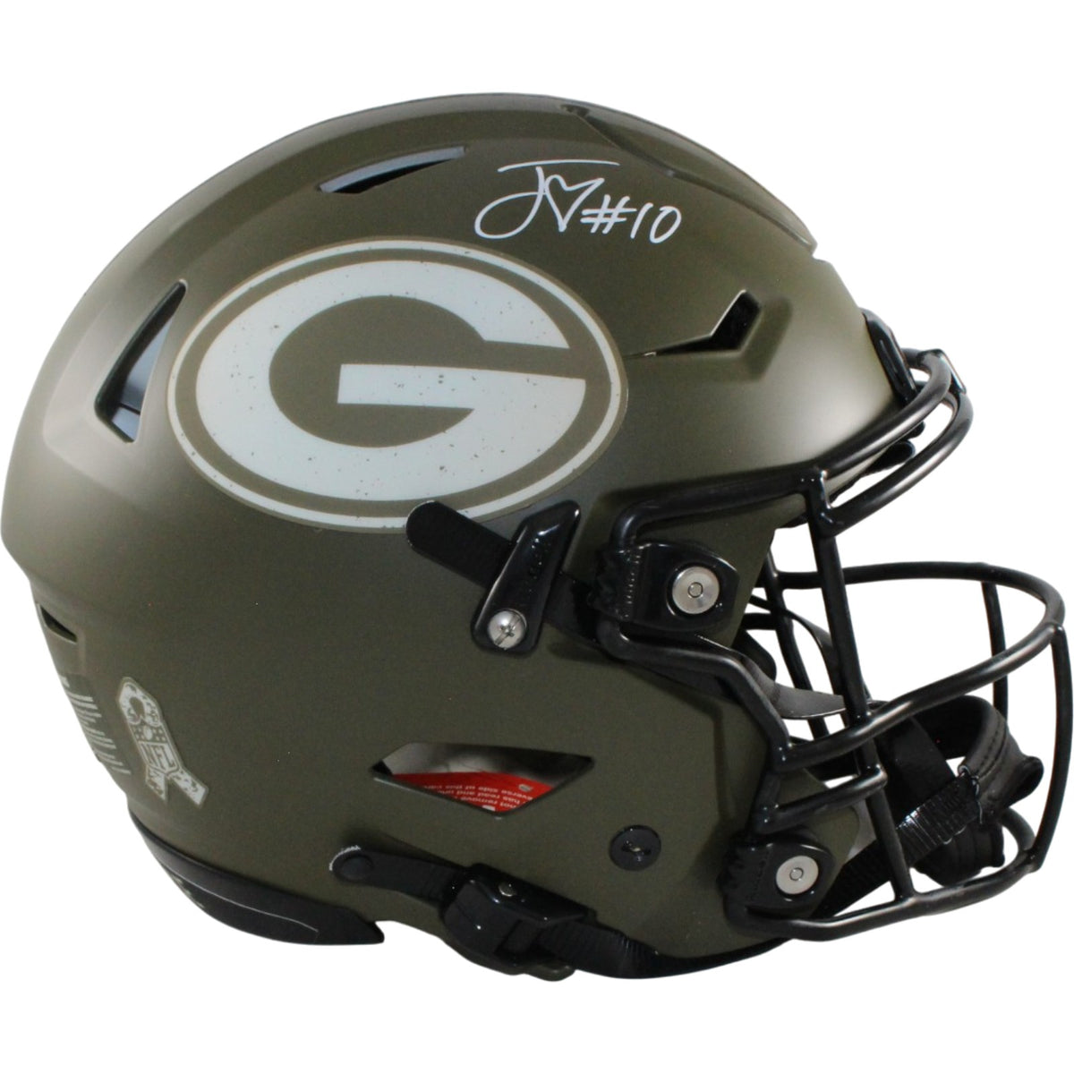Jordan Love Green Bay Packers SpeedFlex 22 STS Signed Helmet-Powers Sports Memorabilia