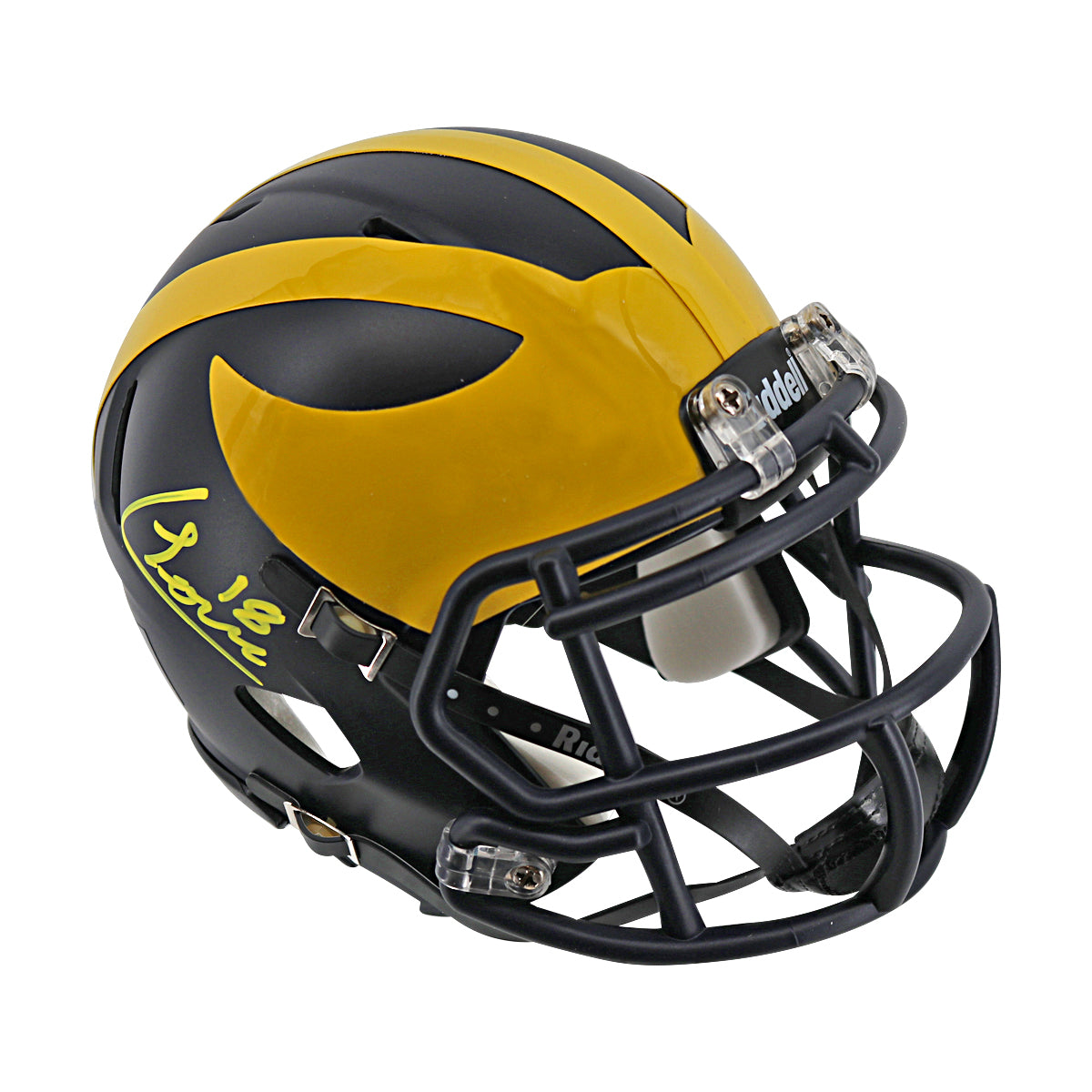 Colston Loveland Signed Michigan Wolverines Speed Mini Helmet (Beckett Auth)-Powers Sports Memorabilia