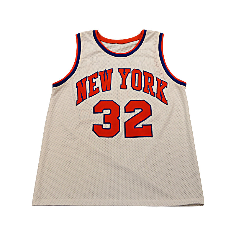 Jerry Lucas New York Knicks Signed Custom White Jersey (JSA Auth)-Powers Sports Memorabilia