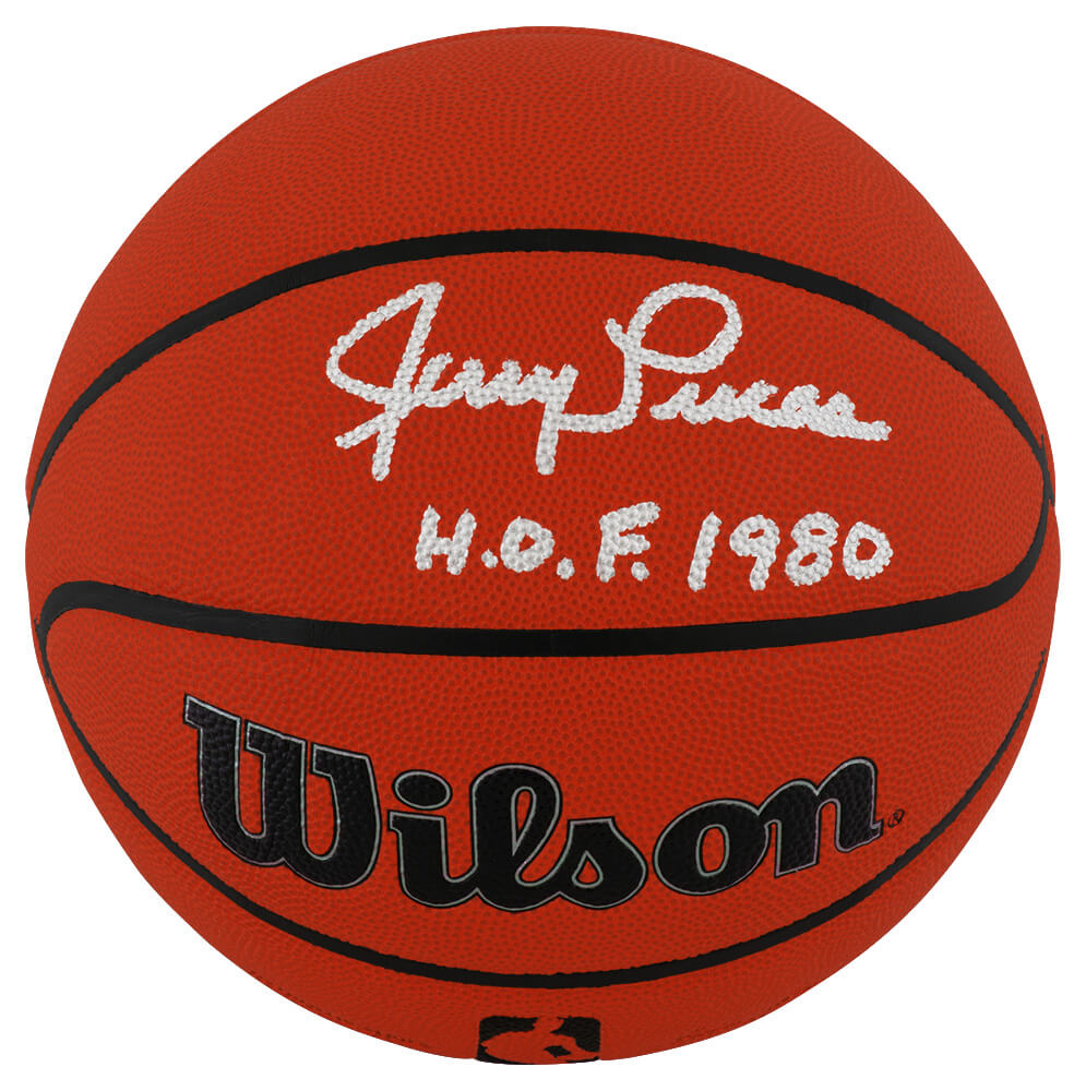 Jerry Lucas Autographed Wilson I/O NBA Basketball with HOF'80-Powers Sports Memorabilia