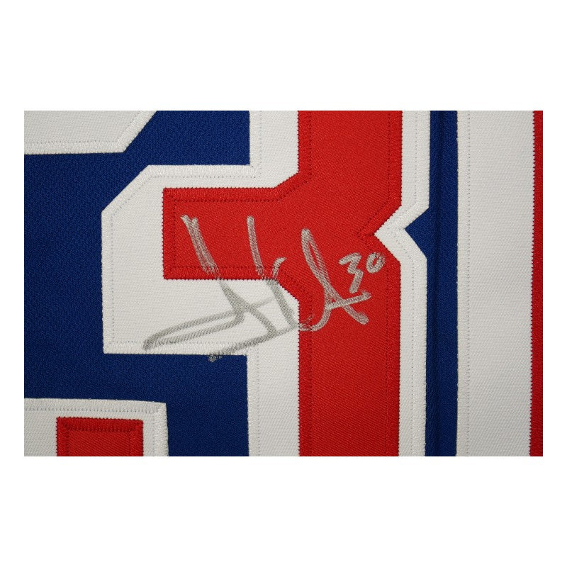 Henrik Lundqvist New York Rangers Signed Blue Pro Style Jersey JSA Holo Only-Powers Sports Memorabilia