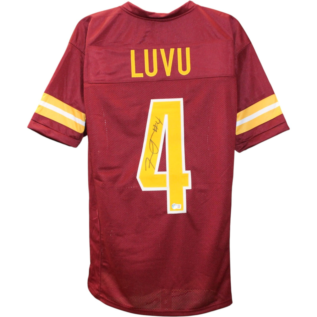 Frankie Luvu Signed Pro Style Red XL Jersey – Beckett Witness Authenticated-Powers Sports Memorabilia