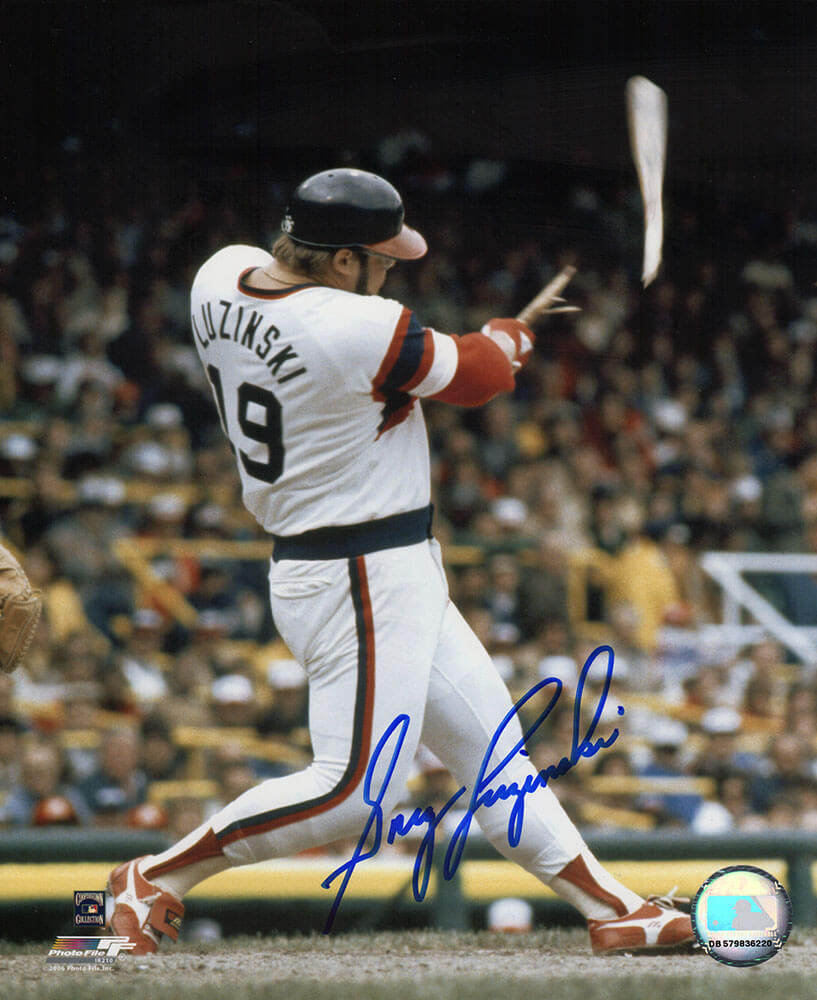 Greg Luzinski Autographed Chicago White Sox Batting 8x10 Photo-Powers Sports Memorabilia