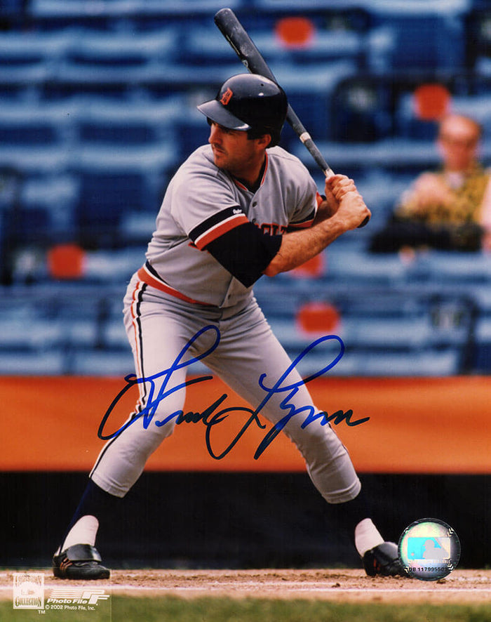 Fred Lynn Autographed Detroit Tigers Batting 8x10 Photo-Powers Sports Memorabilia