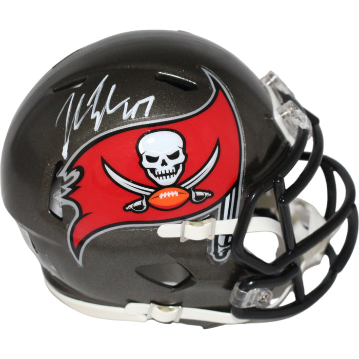 John Lynch Signed Tampa Bay Buccaneers Mini Helmet – Beckett Authenticated-Powers Sports Memorabilia