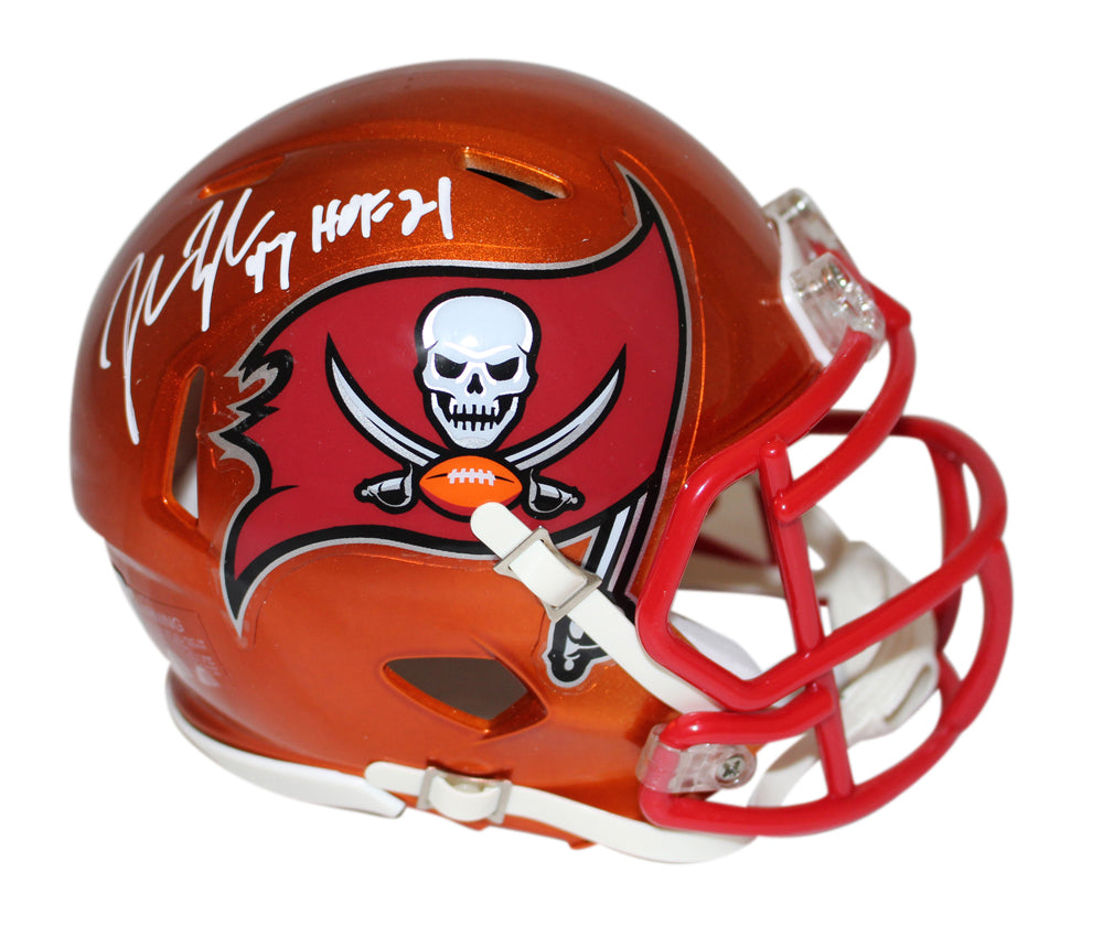 John Lynch Signed Tampa Bay Buccaneers Flash Mini Helmet HOF – Beckett Authenticated-Powers Sports Memorabilia