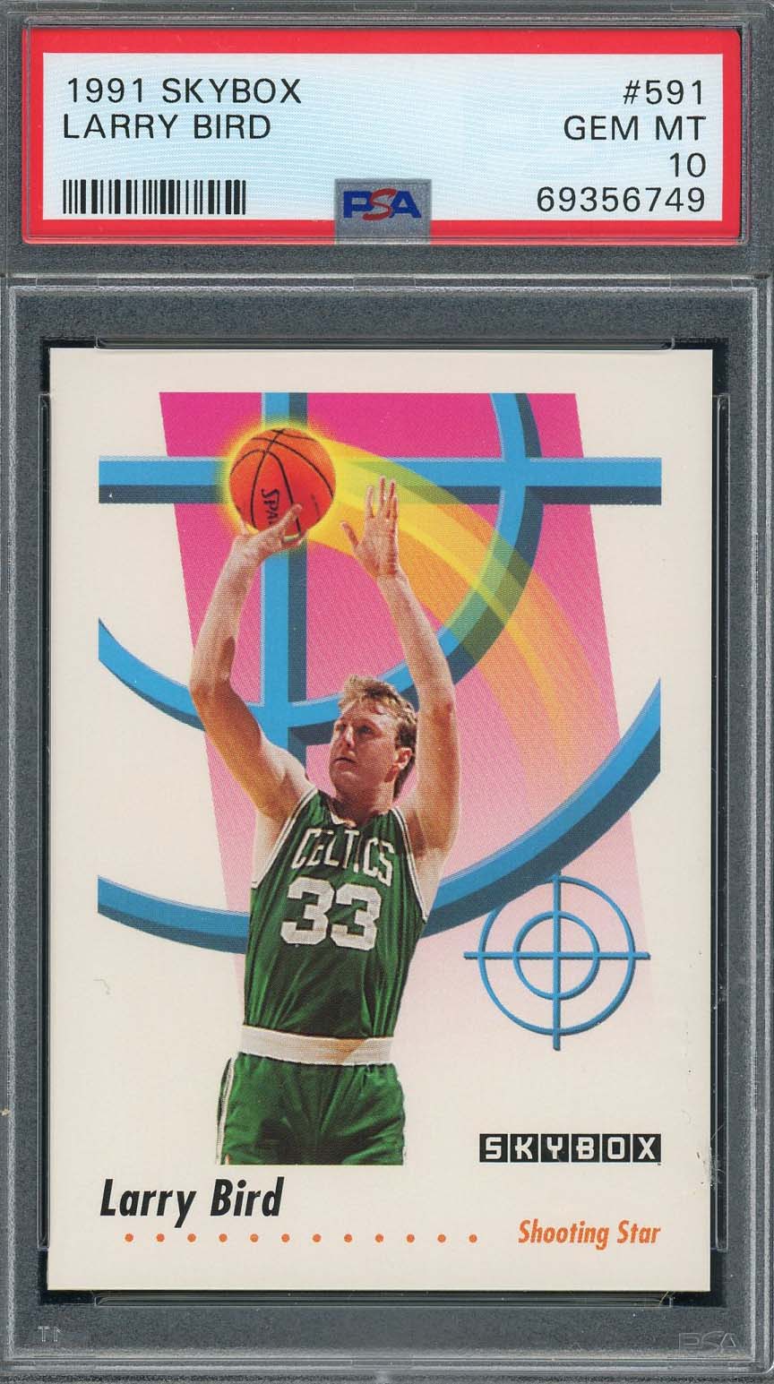 Larry Bird 1991 Skybox Basketball Card #591 Graded PSA 10-Powers Sports Memorabilia