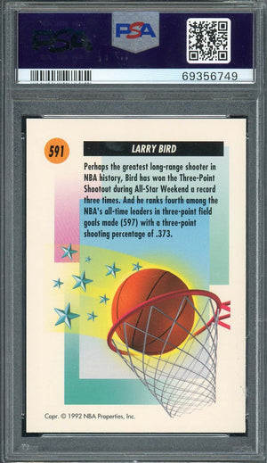 Larry Bird 1991 Skybox Basketball Card #591 Graded PSA 10-Powers Sports Memorabilia