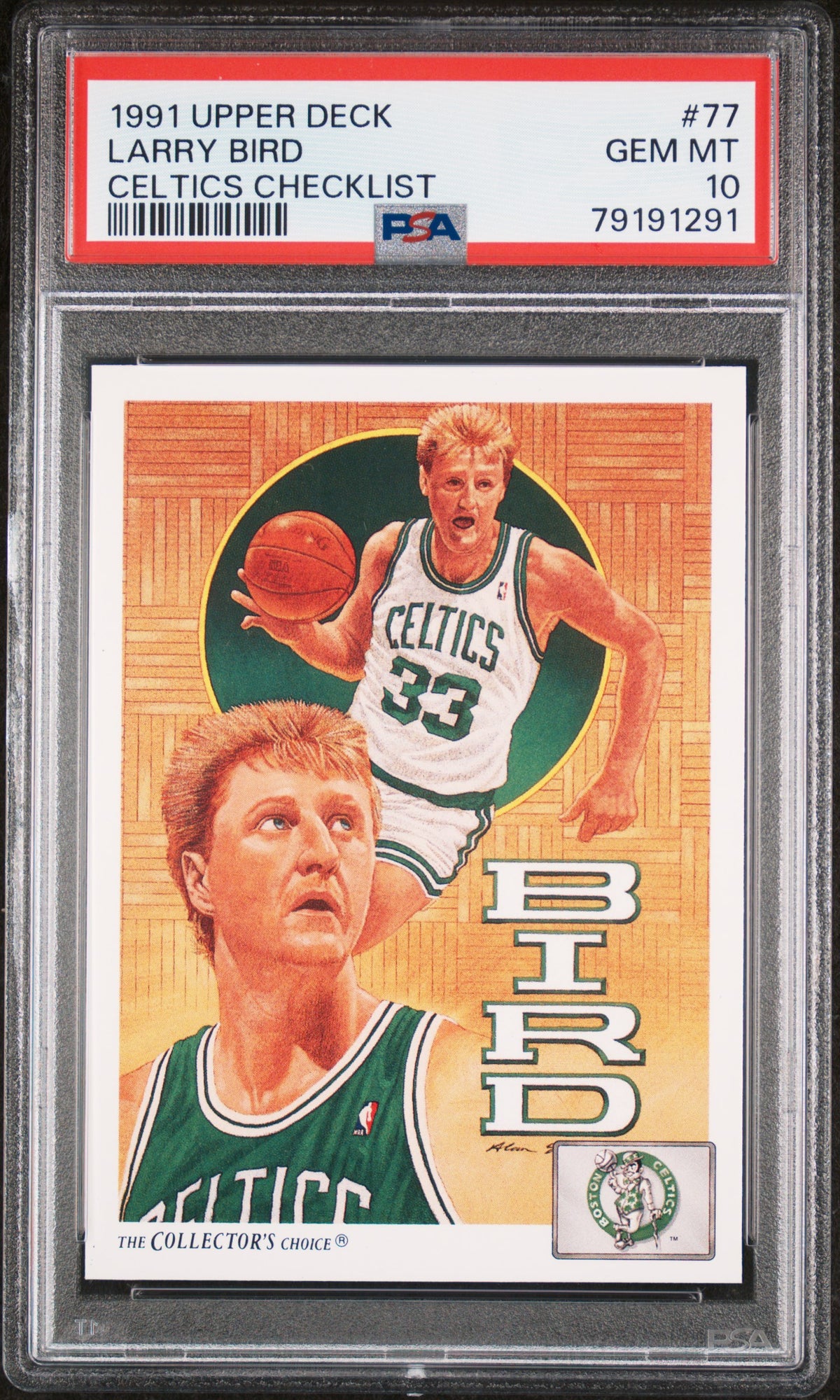 Larry Bird 1991 Upper Deck Basketball Card #77 Graded PSA 10-Powers Sports Memorabilia