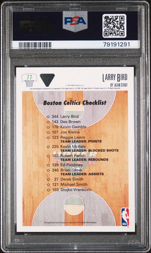 Larry Bird 1991 Upper Deck Basketball Card #77 Graded PSA 10-Powers Sports Memorabilia