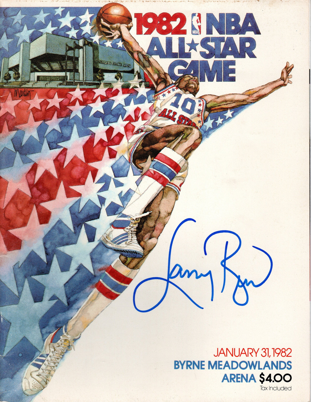 Larry Bird Autographed Boston Celtics 1982 All Star Game Program Beckett Witnessed-Powers Sports Memorabilia