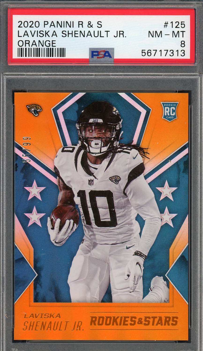 Laviska Shenault Jr 2020 Panini Rookies &amp; Stars Autographed Card #125 PSA 8 /99-Powers Sports Memorabilia