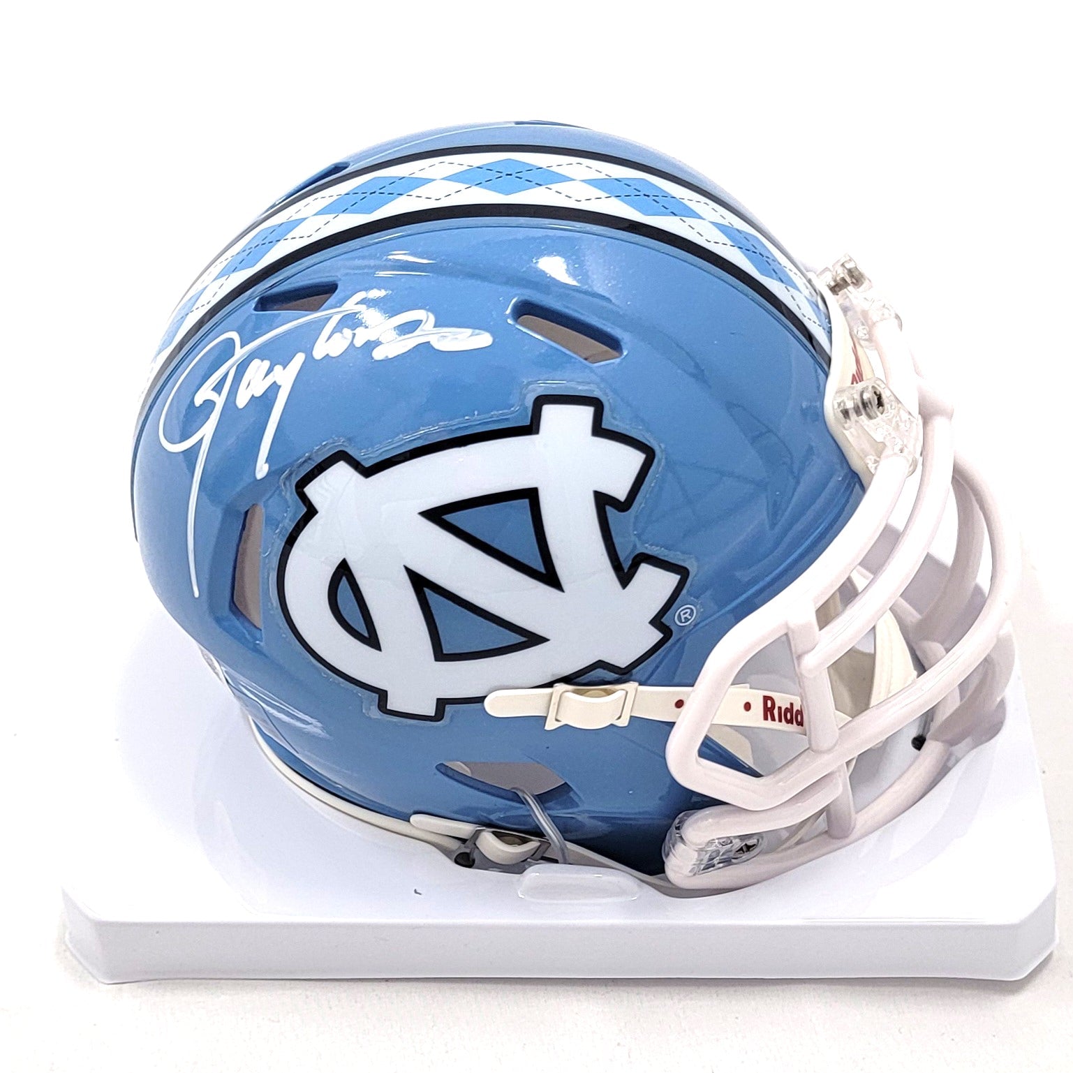 Lawrence Taylor Signed UNC North Carolina Speed Mini Helmet - Beckett-Powers Sports Memorabilia