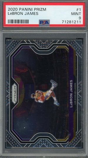 LeBron James 2020 Panini Prizm Kobe Tribute Basketball Card #1 PSA 9-Powers Sports Memorabilia