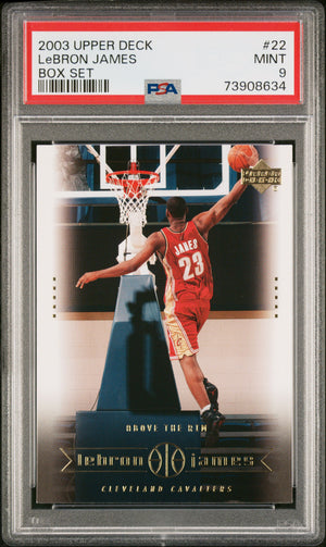 LeBron James 2003 Upper Deck Box Set Basketball Rookie Card #22 Graded PSA 9-Powers Sports Memorabilia