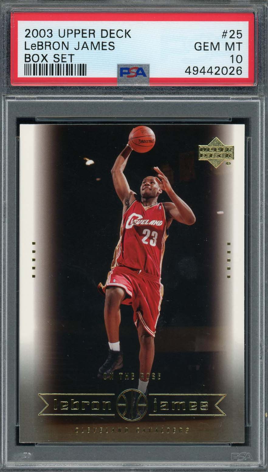 LeBron James 2003 Upper Deck Box Set Rookie Basketball Card RC #25 Graded PSA 10-Powers Sports Memorabilia