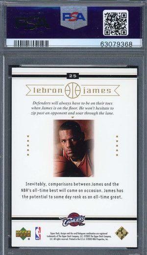 LeBron James 2003 Upper Deck Box Set Rookie Basketball Card RC #25 Graded PSA 9-Powers Sports Memorabilia