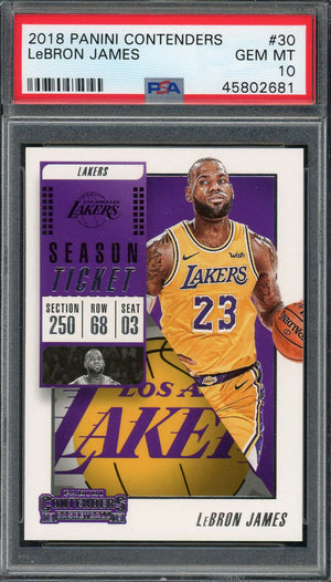 LeBron James 2018 Panini Chronicles Basketball Card #30 Graded PSA 10-Powers Sports Memorabilia