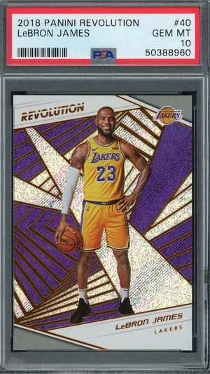 LeBron James 2018 Panini Revolution Basketball Card #40 Graded PSA 10 GEM MINT-Powers Sports Memorabilia