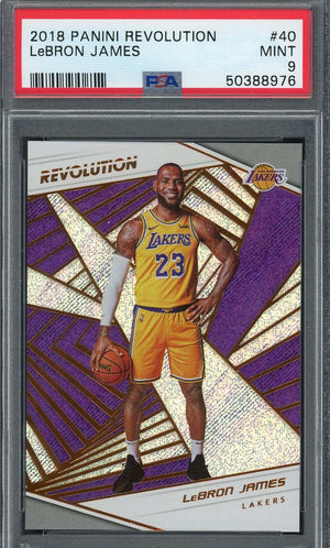 LeBron James 2018 Panini Revolution Basketball Card #40 Graded PSA 9 MINT-Powers Sports Memorabilia