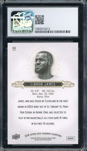 LeBron James 2018 Upper Deck Goodwin Champions Card #50 Graded CSG 9.5-Powers Sports Memorabilia