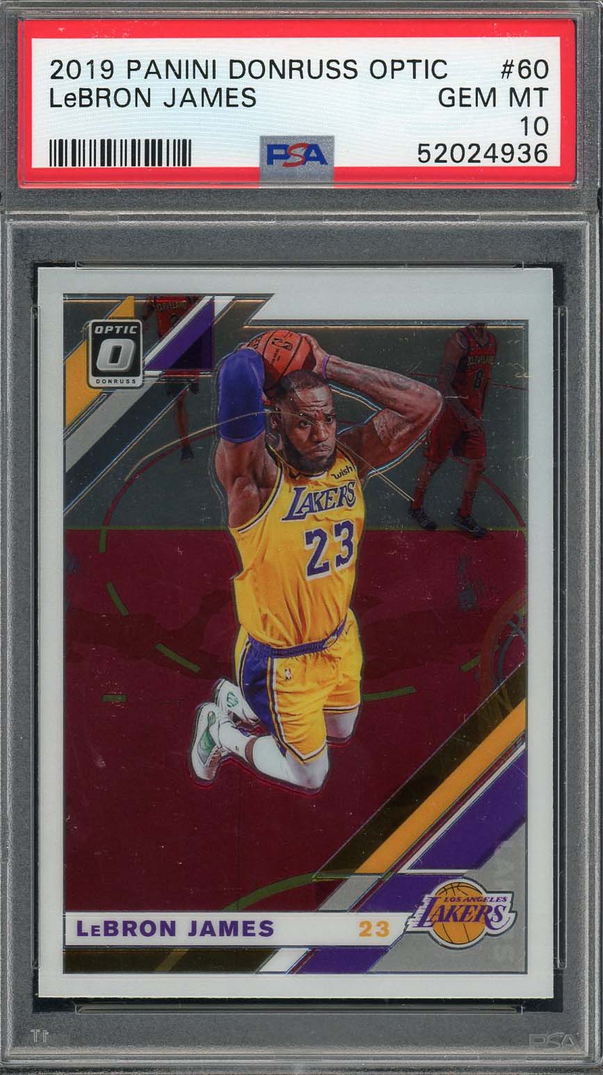 LeBron James 2019 Panini Donruss Optic Basketball Card #60 Graded PSA 10-Powers Sports Memorabilia