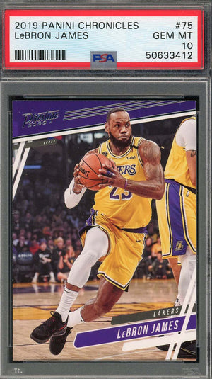 LeBron James 2019 Panini Chronicles Basketball Card #75 Graded PSA 10 GEM MINT-Powers Sports Memorabilia
