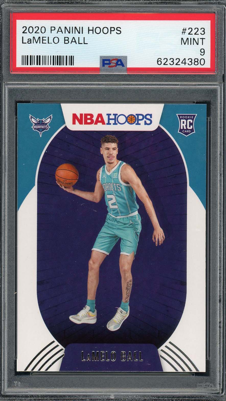 LaMelo Ball 2020 Panini Hoops Basketball Rookie Card RC #223 PSA 9-Powers Sports Memorabilia