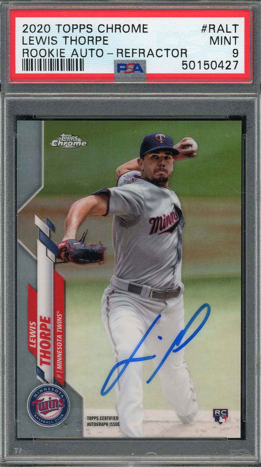 Luis Thorpe 2020 Topps Chrome Rookie Auto Refractor Card #RALT Graded PSA 9 /499-Powers Sports Memorabilia