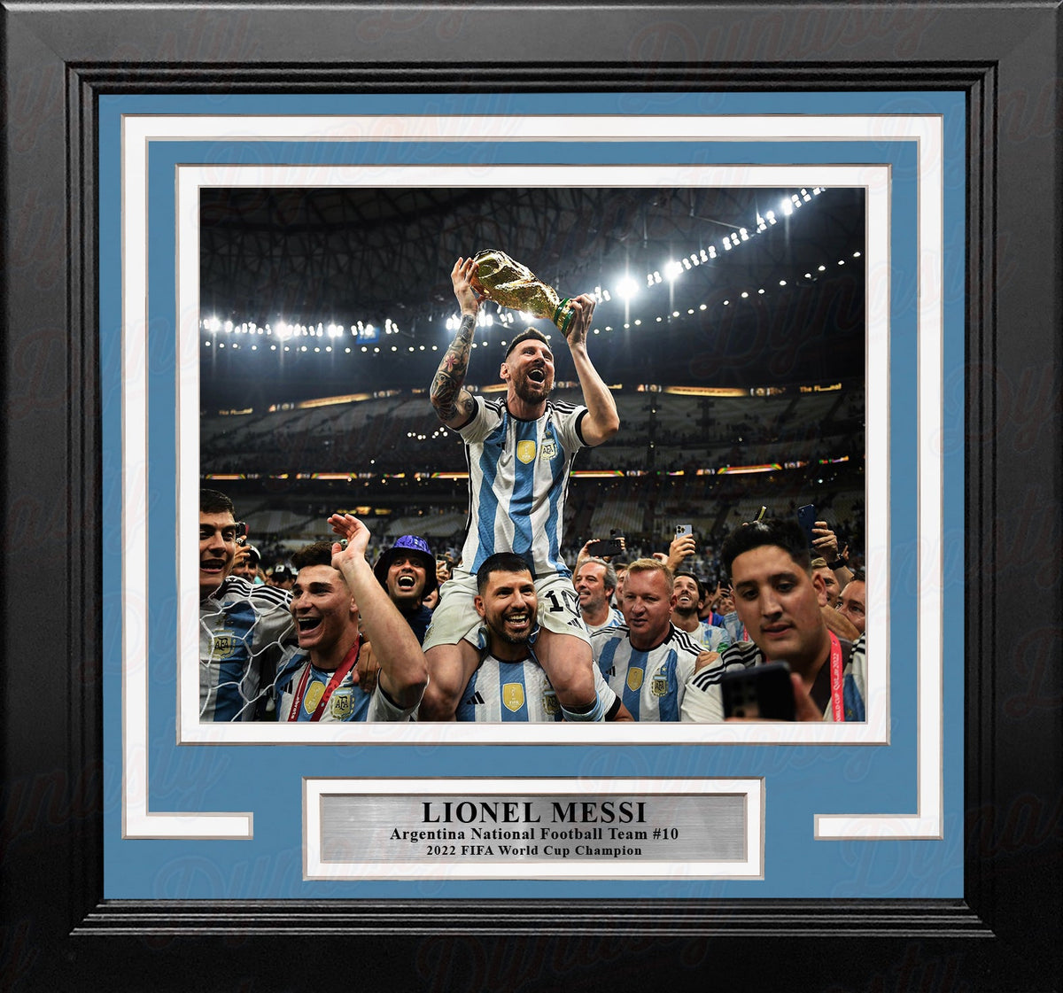 Lionel Messi 2022 World Cup Argentina National Team 8x10 Framed Photo-Powers Sports Memorabilia
