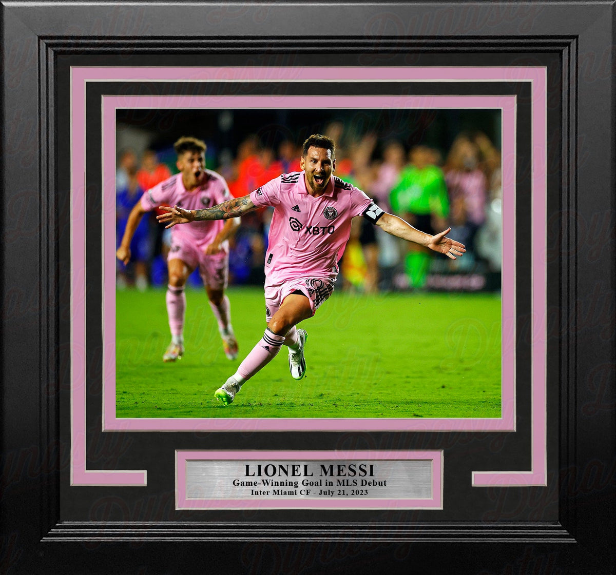 Lionel Messi Game-Winning Goal in MLS Debut Inter Miami CF 8x10 Framed Soccer Display Photo-Powers Sports Memorabilia
