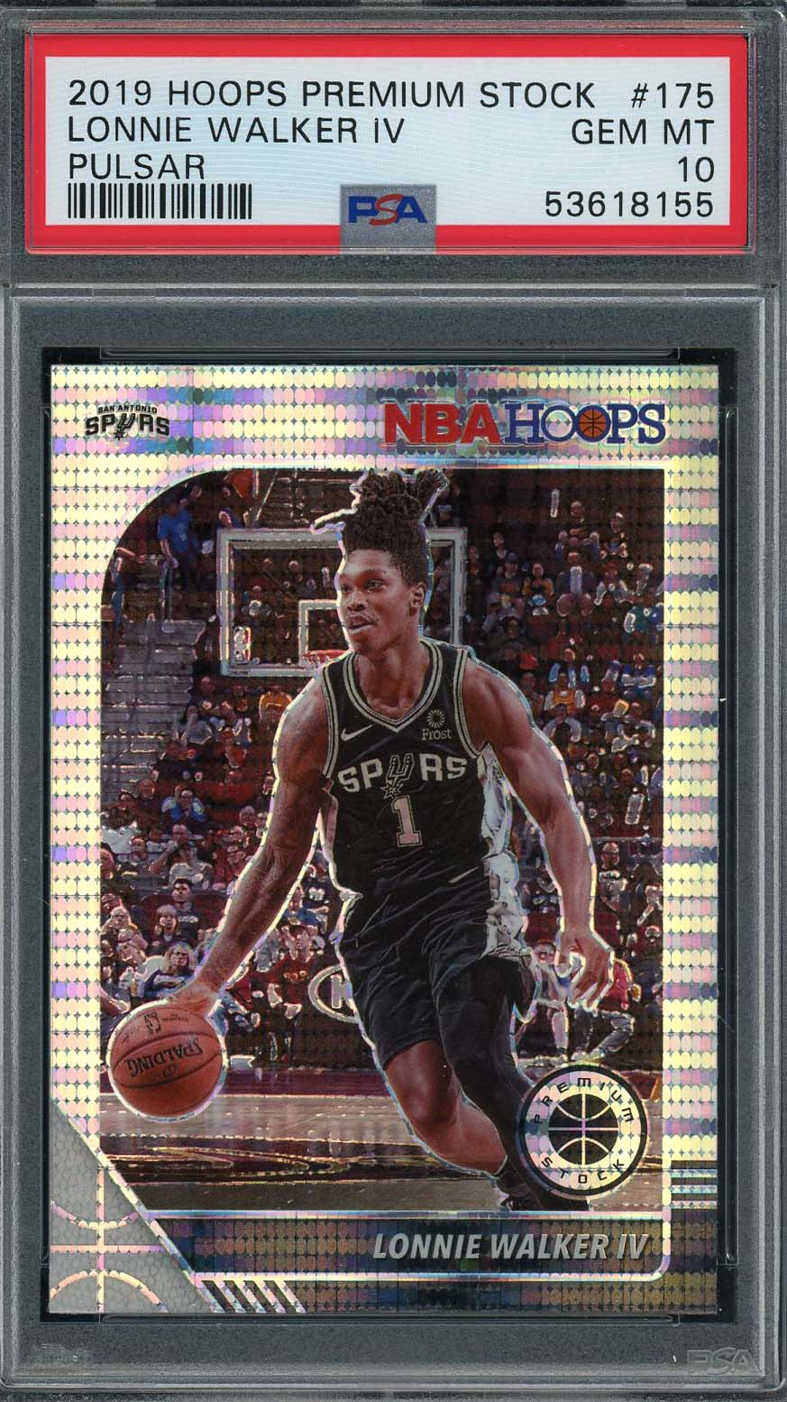 Lonnie Walker IV 2019 Panini Hoops Premium Stock Pulsar Card #175 PSA 10-Powers Sports Memorabilia