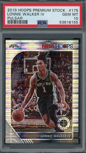 Lonnie Walker IV 2019 Panini Hoops Premium Stock Pulsar Card #175 PSA 10-Powers Sports Memorabilia