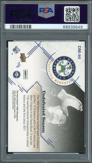 Lou Holtz 2017 Upper Deck Notre Dame 1988 Champions Signed Card #DM-20 Auto PSA-Powers Sports Memorabilia