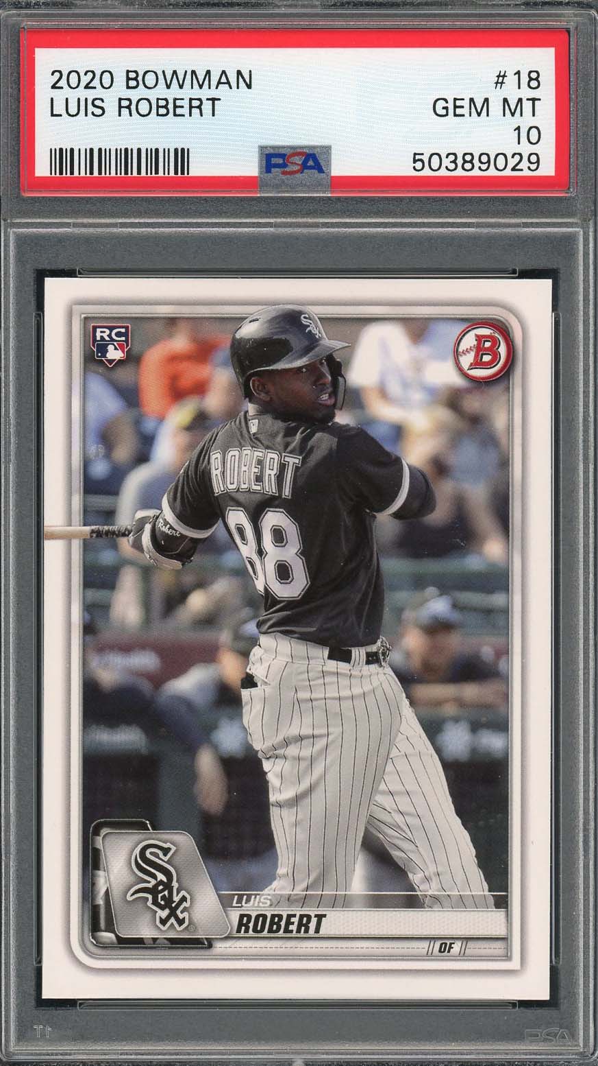 Luis Robert 2020 Bowman Baseball Rookie Card RC #18 Graded PSA 10 GEM MINT-Powers Sports Memorabilia
