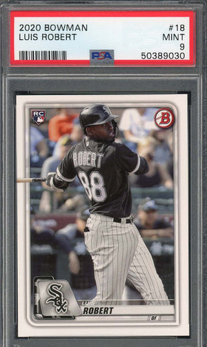 Luis Robert 2020 Bowman Baseball Rookie Card RC #18 Graded PSA 9 MINT-Powers Sports Memorabilia
