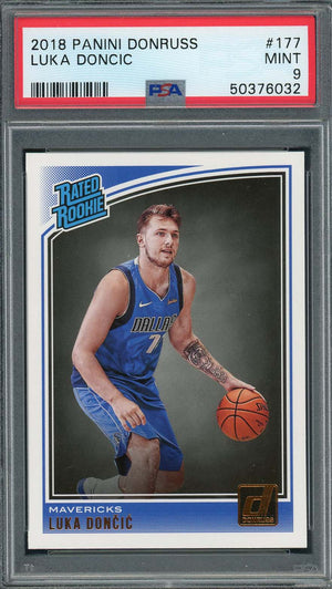 Luka Doncic 2018 Panini Donruss Basketball Rookie Card RC #177 Graded PSA 9 MINT-Powers Sports Memorabilia