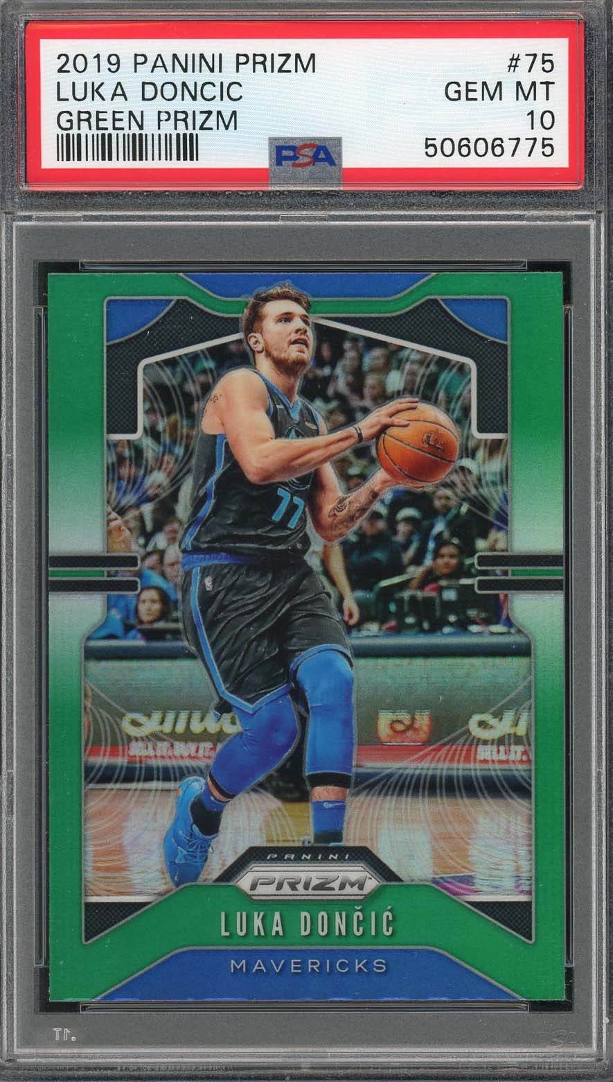 Luka Doncic 2019 Panini Prizm Green Prizm Basketball Card #75 Graded PSA 10-Powers Sports Memorabilia