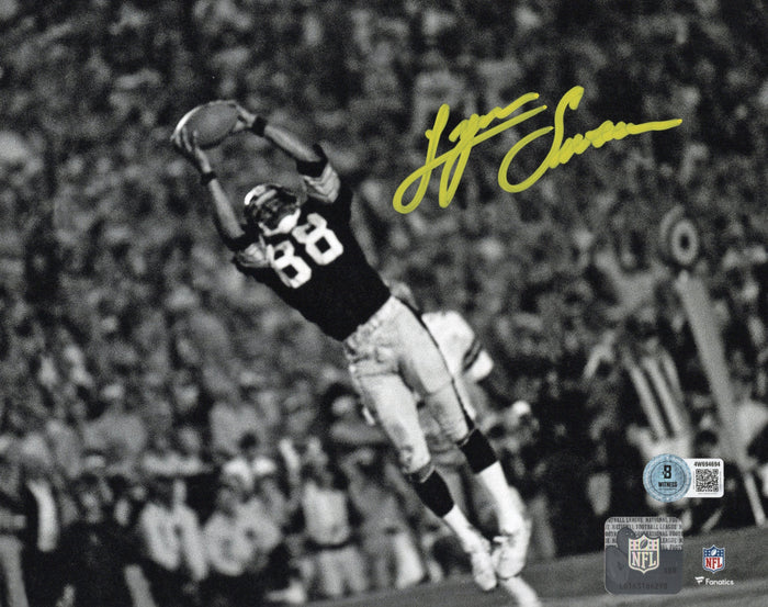 Lynn Swann Signed Pittsburgh Steelers B&W 8X10 Photo - Beckett-Powers Sports Memorabilia