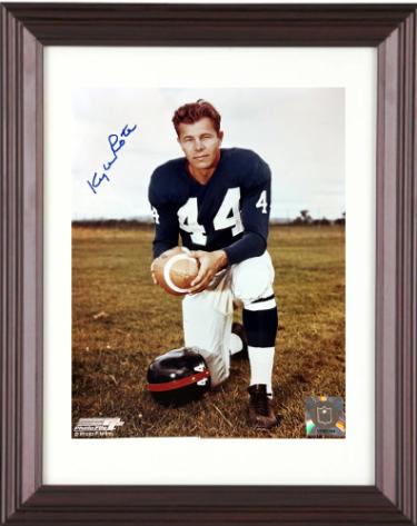Kyle Rote Autographed New York Giants NFL Licensed 8 x 10 Photograph Custom Framing minor dings- COA/Show Ticket/SMU-Powers Sports Memorabilia
