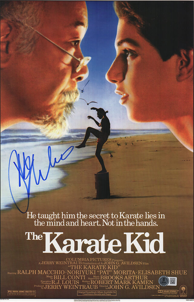 Ralph Macchio Autographed The Karate Kid 11x17 Movie Poster - (Beckett)-Powers Sports Memorabilia