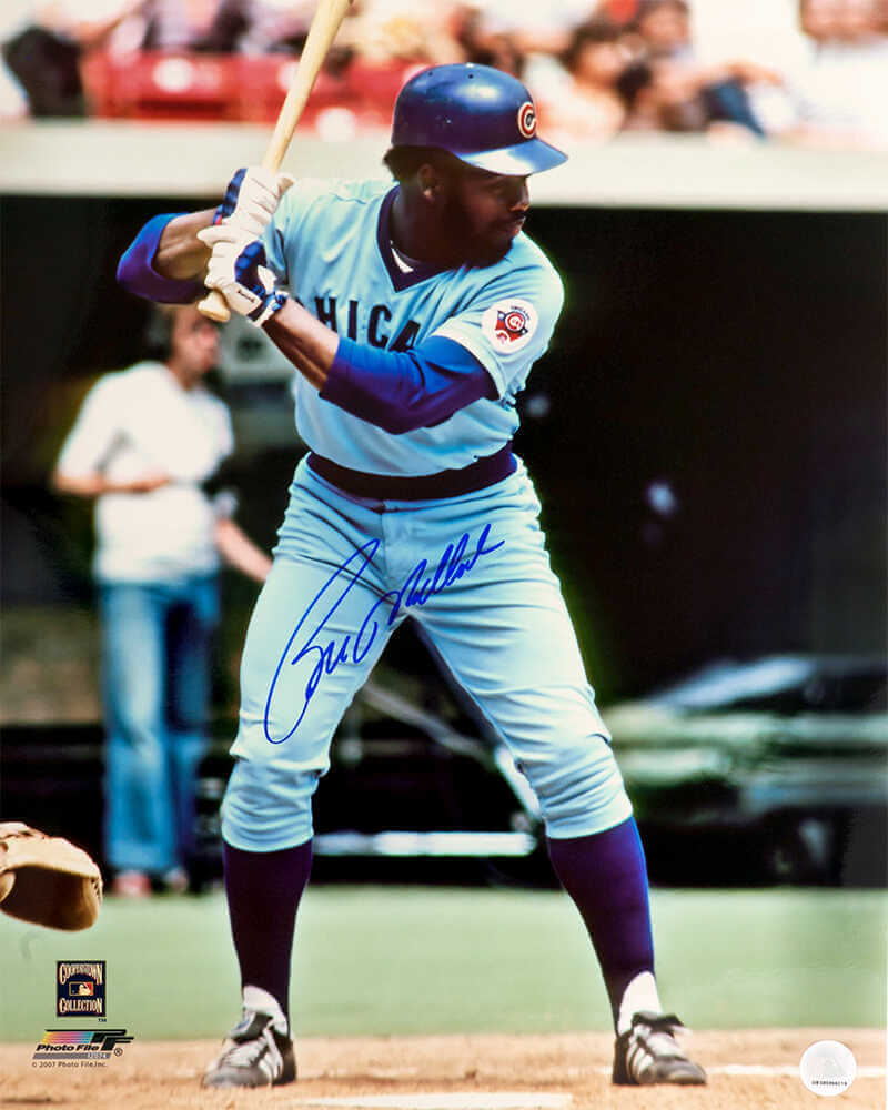 Bill Madlock Autographed Chicago Cubs Blue Jersey Batting 16x20 Photo-Powers Sports Memorabilia