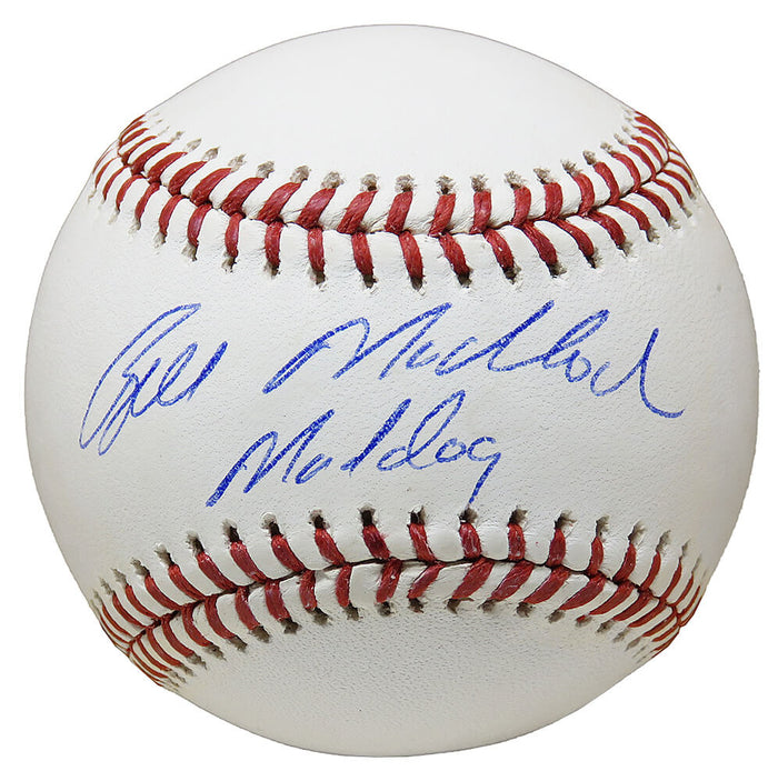 Bill Madlock Autographed Rawlings Official MLB Baseball with Mad Dog-Powers Sports Memorabilia