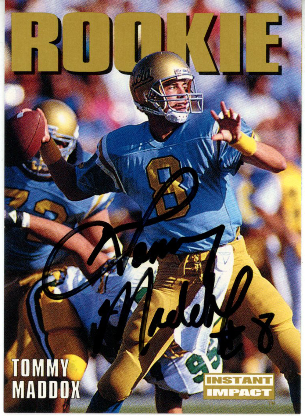 Tommy Maddux UCLA Bruins Signed Card - 1992 Skybox Instant Impact #336 Beckett-Powers Sports Memorabilia