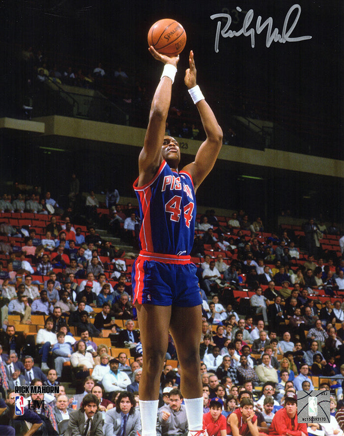 Rick Mahorn Autographed Detroit Pistons Jump Shot 8x10 Photo-Powers Sports Memorabilia